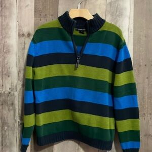 Land’s End Stripe Quarterzip Sweater